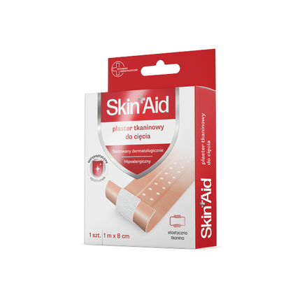 Plaster Skin Aid tkaninowy, 1 m x 8 cm, 1 sztuka - zdjęcie produktu