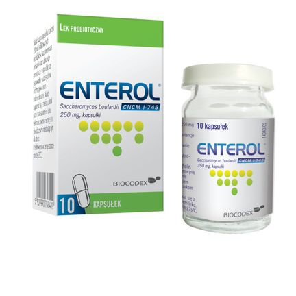 Enterol 250 mg, 10 kapsułek (Import równoległy) - PRODUKT LECZNICZY NIEREFUNDOWANY OTC IR