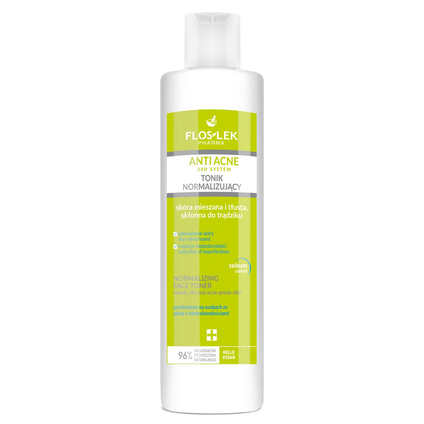 FLOS-LEK Floslek Anti Acne 24H System Tonik normalizujący, 225 ml