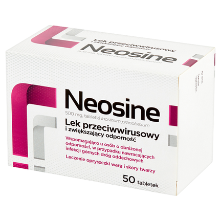 Neosine 500 mg, 50 tabletek - PRODUKT LECZNICZY NIEREFUNDOWANY OTC