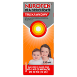 Nurofen dla dzieci Forte 200 mg/5 ml, smak truskawkowy, zawiesina doustna, 150 ml