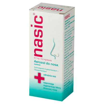 Nasic (0,1 mg + 5,0 mg)/dawkę, aerozol do nosa, roztwór, 10 ml - 5909990835638