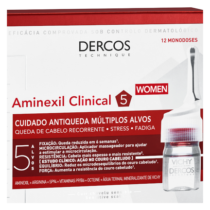 Dercos Aminexil Clinical 5, formuła  dla kobiet, 21 ampułek - zdjęcie produktu