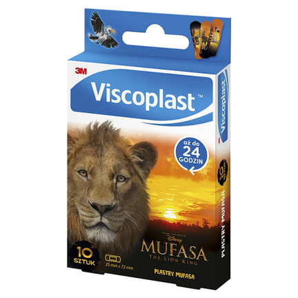 Viscoplast Plastry Mufasa Król Lew, 72 mm x 25 mm, 10 sztuk - WYRÓB MEDYCZNY