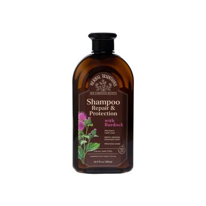 ELEVITA Herbal Traditions Repair &amp; Protection, szampon z łopianem, 500 ml — Składniki i ocena