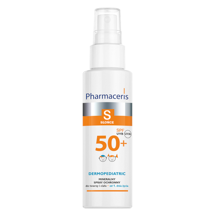 DR. IRENA ERIS S.A Pharmaceris S Dermopediatric, mineralny spray ochronny do twarzy i ciała SPF 50+, 100 ml — Inhaltsstoffe i ocena