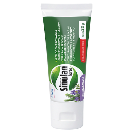 Sinulan Forte Aroma Balm, krem do smarowania klatki piersiowej i pleców od 3. miesiąca życia, 30 g  - 4011548054604