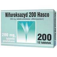 Nifuroksazyd Hasco 200 mg, 12 tabletek powlekanych
