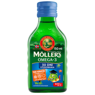 Möller’s Tran Norweski o aromacie owocowym, 150 ml