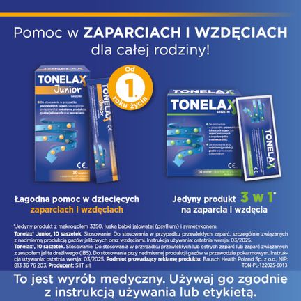 Tonelax Junior, 10 saszetek - Wspomagające
