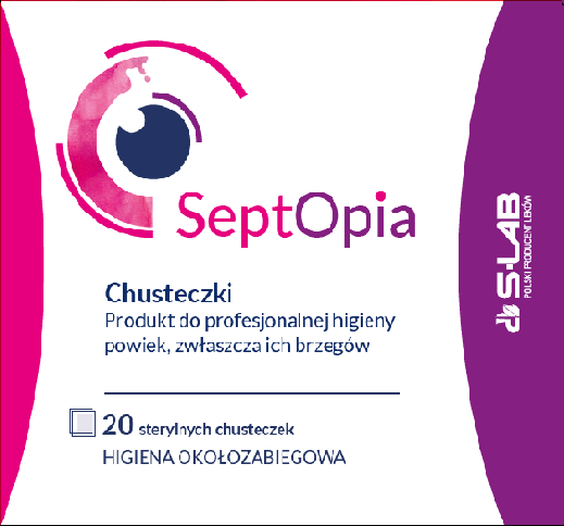 SeptOpia, chusteczki do profesjonalnej higieny powiek, 20 sztuk