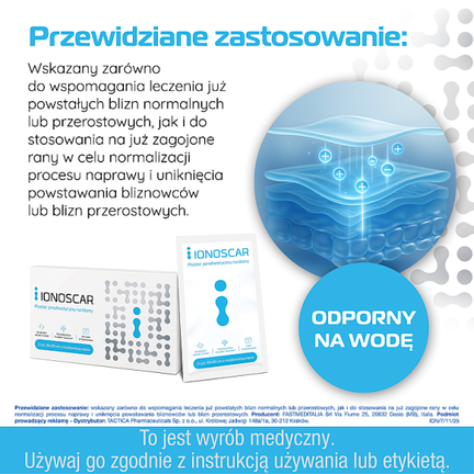 Ionoscar, plaster jonoforetyczny na blizny, 2 sztuki - PLASTER