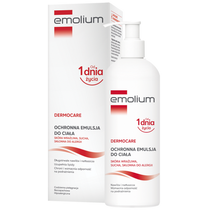 Emolium Dermocare, ochronna emulsja do ciała, 400 ml - zdjęcie produktu