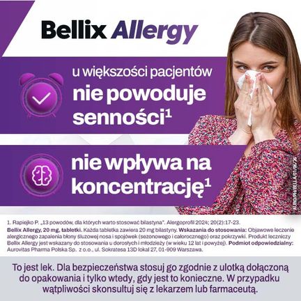 Bellix Allergy 20 mg, 10 tabletek