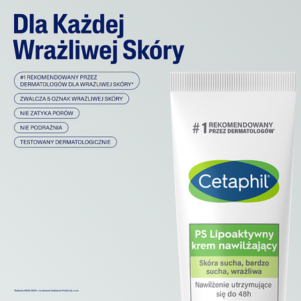Cetaphil PS, lipoaktywny krem nawilżający, 100 g - Dorosły