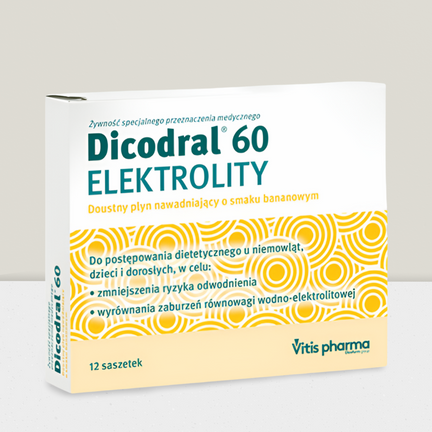Dicodral 60, 12 saszetek - ŻYWNOŚĆ SPECJALNEGO PRZEZNACZENIA MEDYCZNEGO