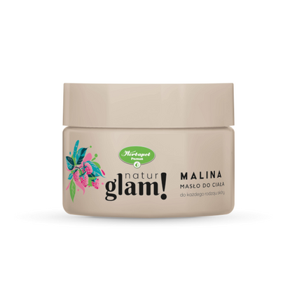 HERBAPOL POZNAŃ Natur Glam, masło do ciała, Malina, 300 ml