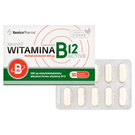 XeniVIT Witamina B12 Active, 30 kapsułek - zdjęcie produktu