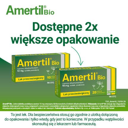 Amertil Bio 10 mg, 10 tabletek powlekanych