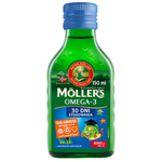 Möller’s Tran Norweski o aromacie owocowym, 150 ml