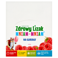 Zdrowy Lizak Mniam-Mniam na gardło, smak malinowy, 40 sztuk