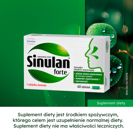 Sinulan Forte, 60 tabletek - Uzupełniające dietę, Wspierające