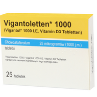 Vigantoletten 1000, 25 tabletek (import równoległy Delfarma)