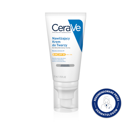CeraVe Nawilżający krem do twarzy SPF 50, 52 ml - zdjęcie produktu