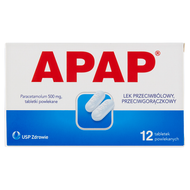 Apap 500 mg, 12 tabletek powlekanych