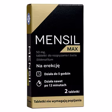 Mensil Max 50 mg, 2 tabletki do rozgryzania i żucia