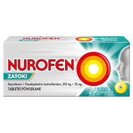 Nurofen Zatoki 200 mg + 30 mg, na ból zatok, 24 tabletki