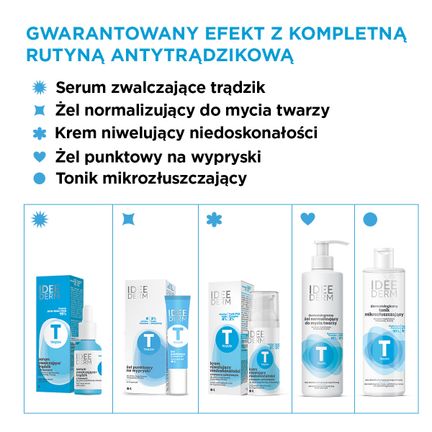 Idee Derm, żel do mycia twarzy normalizujący, 220 ml - Dorosły