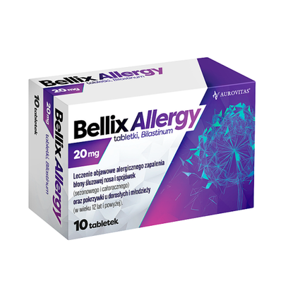 Bellix Allergy 20 mg, 10 tabletek - zdjęcie produktu