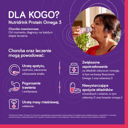 Nutridrink Protein Omega 3, smak mango-brzoskwinia, 24 x 125 ml - NUTRICIA