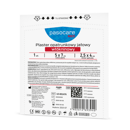 PasoCare Med, plaster opatrunkowy jałowy, 5 cm x 7 cm, 1 sztuka - zdjęcie produktu