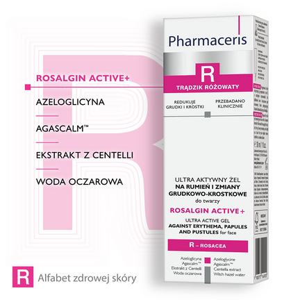 Pharmaceris R Rosalgin Active+, ultra aktywny żel na rumień, 30 ml - 5900717144910