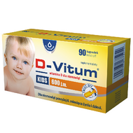 D-VITUM Kids 600 j.m. dla niemowląt powyżej 6. miesiąca życia, 90 kapsułek twist off