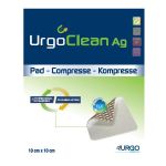 UrgoClean Ag, 10 cm x 10 cm, opatrunek z matrycą ze srebrem, 1 opatrunek