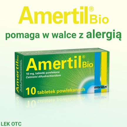 Amertil Bio 10 mg, 10 tabletek powlekanych - PRODUKT LECZNICZY NIEREFUNDOWANY OTC