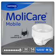 Majtki chłonne MoliCare Premium Mobile, 10/10 kropli, rozmiar M, 14 sztuk