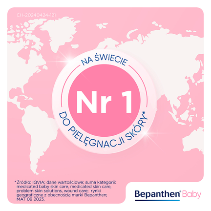 Bepanthen Baby, maść ochronna przeciw odparzeniom pieluszkowym, 100 g - Nawilżające, Ochronne, Regenerujące, Łagodzące