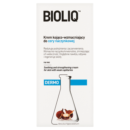 AFLOFARM Bioliq Dermo, krem kojąco-wzmacniający do cery naczynkowej, 50 ml — Składniki i ocena
