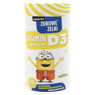 Minionki Zdrowe Żelki Vitamin D, smak pomarańczowy, 50 sztuk