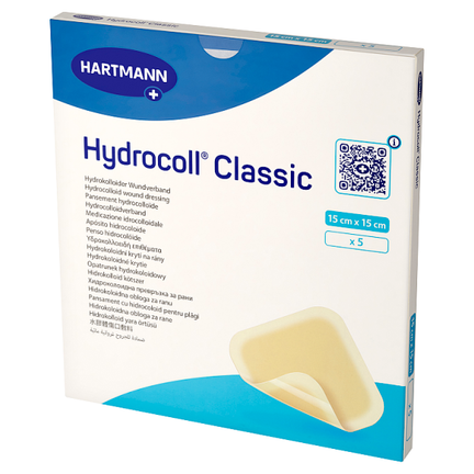 Opatrunek Hydrocoll Classic, 15x15 cm, 5 sztuk - 26942327071951