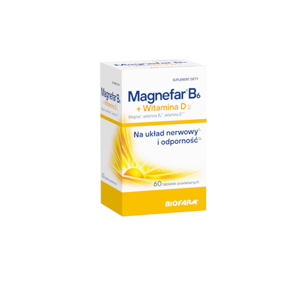 Magnafar B6 + Witamina D, 60 tabletek  - zdjęcie produktu
