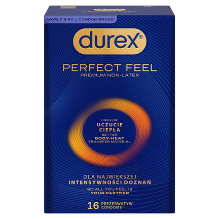 Prezerwatywy Durex Perfect Feel, 16 sztuk - zdjęcie produktu