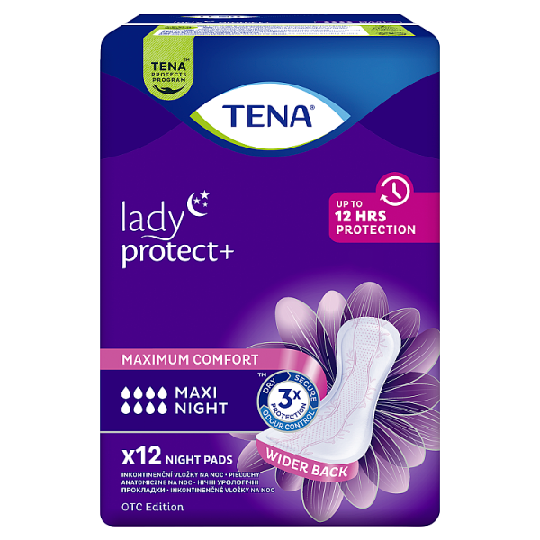 Wkładki Tena Lady Maxi Night, 12 sztuk