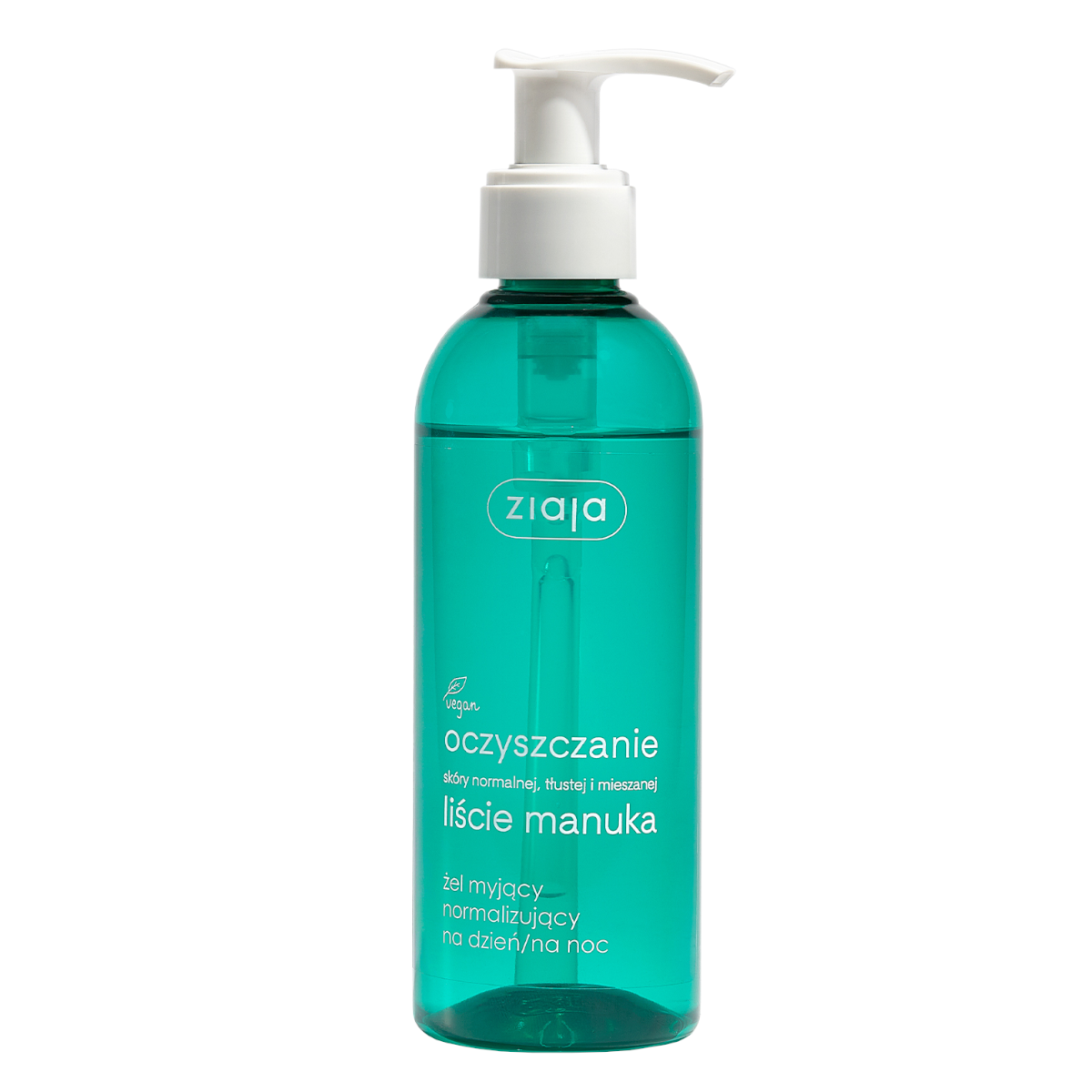 Ziaja Liście Manuka, żel myjący normalizujący na dzień/na noc, 200 ml