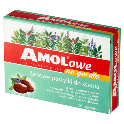 AMOLowe na gardło, 16 pastylek do ssania - 5711313010673
