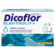 Dicoflor Elektrolity, probiotyk i elektrolity, dla dzieci od 1. roku życia i osób dorosłych, 10 saszetek